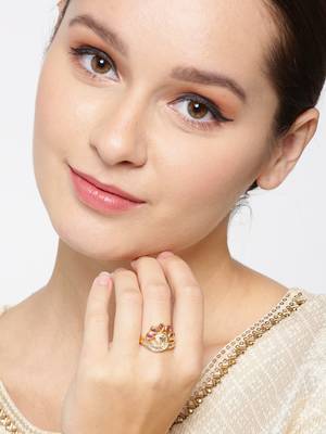Magenta american diamond rings 2