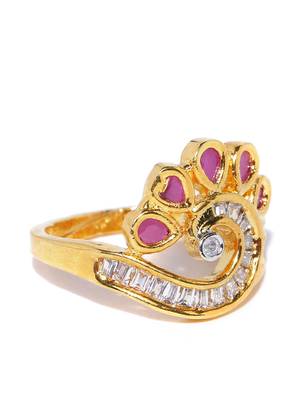 Magenta american diamond rings 3