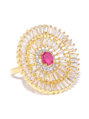 Magenta american diamond rings 3
