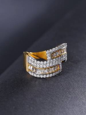 Gold american diamond rings 1