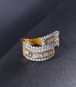 Gold american diamond rings