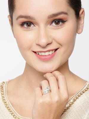 Gold american diamond rings 2