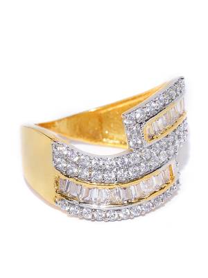 Gold american diamond rings 3