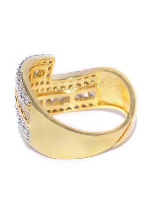 Gold american diamond rings 4
