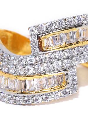 Gold american diamond rings 5