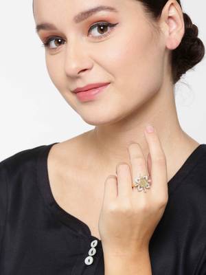 Gold american diamond rings 2