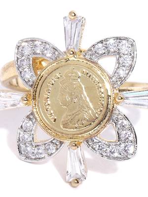 Gold american diamond rings 5