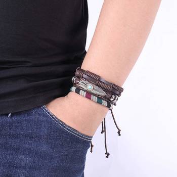 Genuine Leather Bracelet Multi-Color Wraps Casual Skin Friendly Bracelets For Men 1