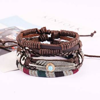 Genuine Leather Bracelet Multi-Color Wraps Casual Skin Friendly Bracelets For Men 2