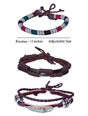 Genuine Leather Bracelet Multi-Color Wraps Casual Skin Friendly Bracelets For Men 5