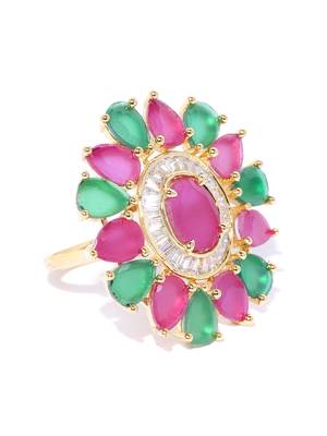 Multicolor american diamond rings 2