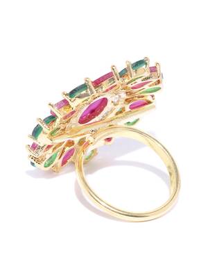 Multicolor american diamond rings 3