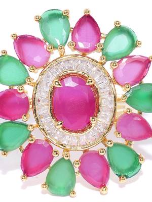 Multicolor american diamond rings 4