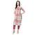 beige Elora Cotton Chex Printed Kurti for Women