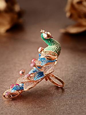 Multicolor american diamond rings 1
