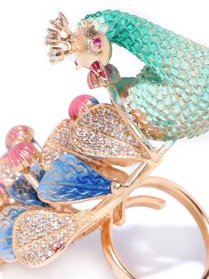 Multicolor american diamond rings 5