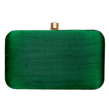 Green Embroidery Box Clutch 3