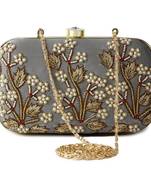 Clutch Purse For Women Party Wear (Grey)
