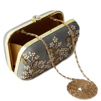 Clutch Purse For Women Party Wear (Grey) 4