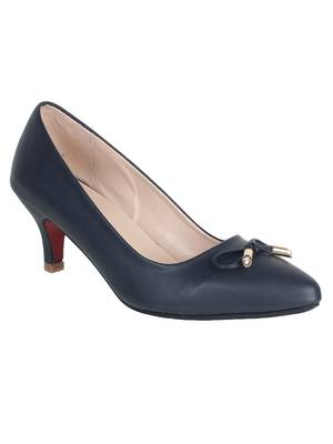 blue solid synthetic sandals 1