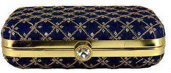 Women's Party Wear Embroidered Round Box Clutch Purse Bag 4