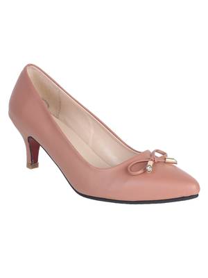 pink solid synthetic sandals 1