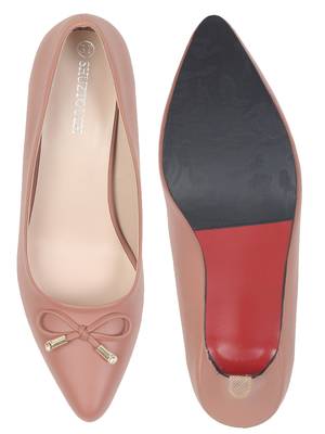 pink solid synthetic sandals 4