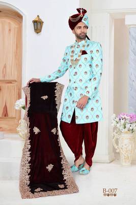 Multicolor embroidered fancy fabric indo-western-dresses 1