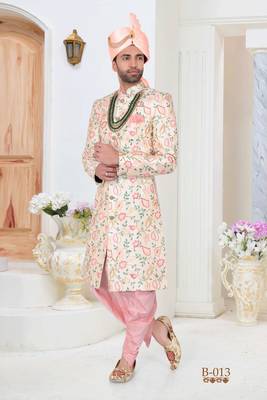 Beige embroidered fancy fabric indo-western-dresses 1