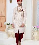 White embroidered fancy fabric indo-western-dresses