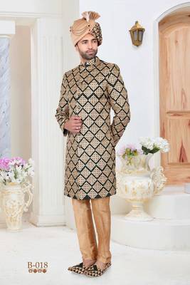 Green embroidered fancy fabric indo-western-dresses 1