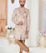 Multicolor embroidered fancy fabric indo-western-dresses