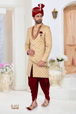 Gold embroidered fancy fabric indo-western-dresses 1