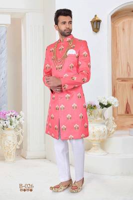 Multicolor embroidered fancy fabric indo-western-dresses 1