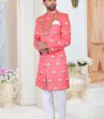 Multicolor embroidered fancy fabric indo-western-dresses