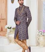 Multicolor embroidered fancy fabric indo-western-dresses