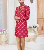 Multicolor embroidered fancy fabric indo-western-dresses