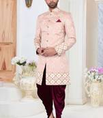 Multicolor embroidered fancy fabric indo-western-dresses