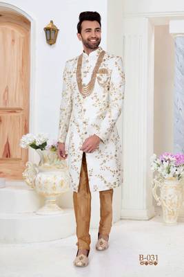 White embroidered fancy fabric indo-western-dresses 1