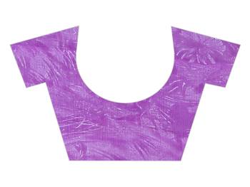Purple printed chiffon saree with blouse 3