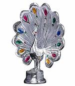 Panetar White Metal Unbreakable Peacock Showpiece for Home
