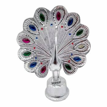 Panetar White Metal Unbreakable Peacock Showpiece for Home 3
