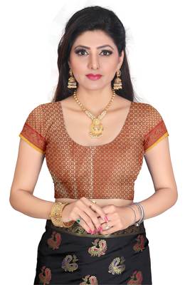 Black Woven Banarasi Silk Saree With Blouse 4
