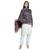 Black Navy & Multicolor Viscose Rayon Woven Design Floral Paisley Shawl