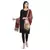 Wine & Beige Viscose Rayon Woven Design Floral Paisley Reversible Shawl