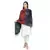 Multicolor Viscose Rayon Woven Design Floral Striped Reversible Shawl