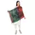 Multicolor Viscose Rayon Woven Design Floral Striped Reversible Shawl