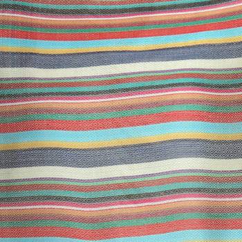 Multicolor Viscose Rayon Woven Design Striped Stole Scarf 4