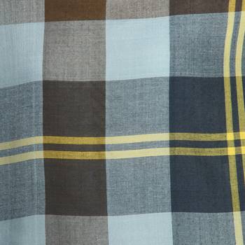 Navy Brown & Multicolor Viscose Rayon Woven Design Checkered scarf 4