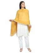Mustard Viscose Rayon Solid Stole